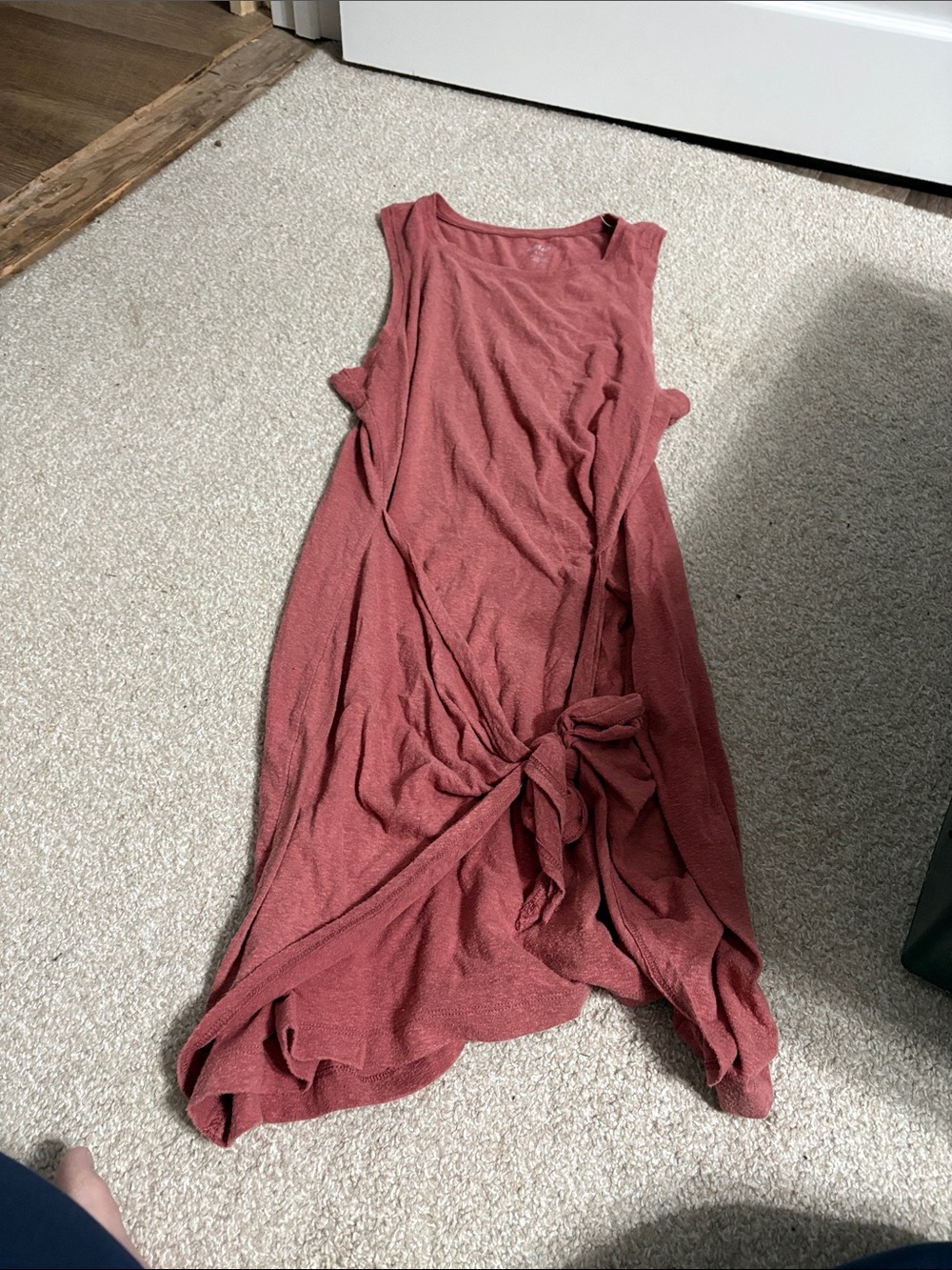 aerie Sleeveless Tie-Front Mini Dress - Dusty Rose